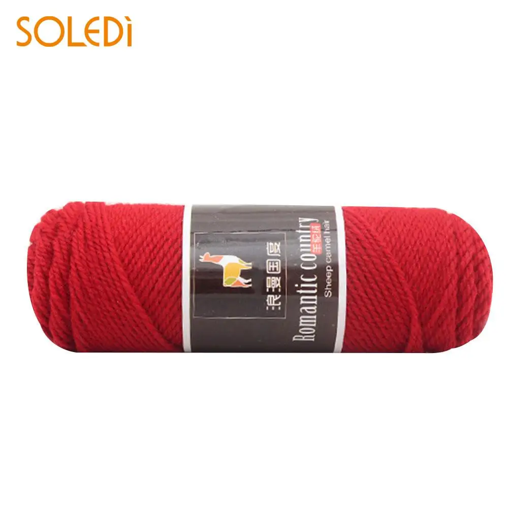 12 bright red Пряжа камвольная перчатки теплая шерсть альпака мягкая пряжа для ручная вязка крючком рукоделие - Цвет: 12 bright red