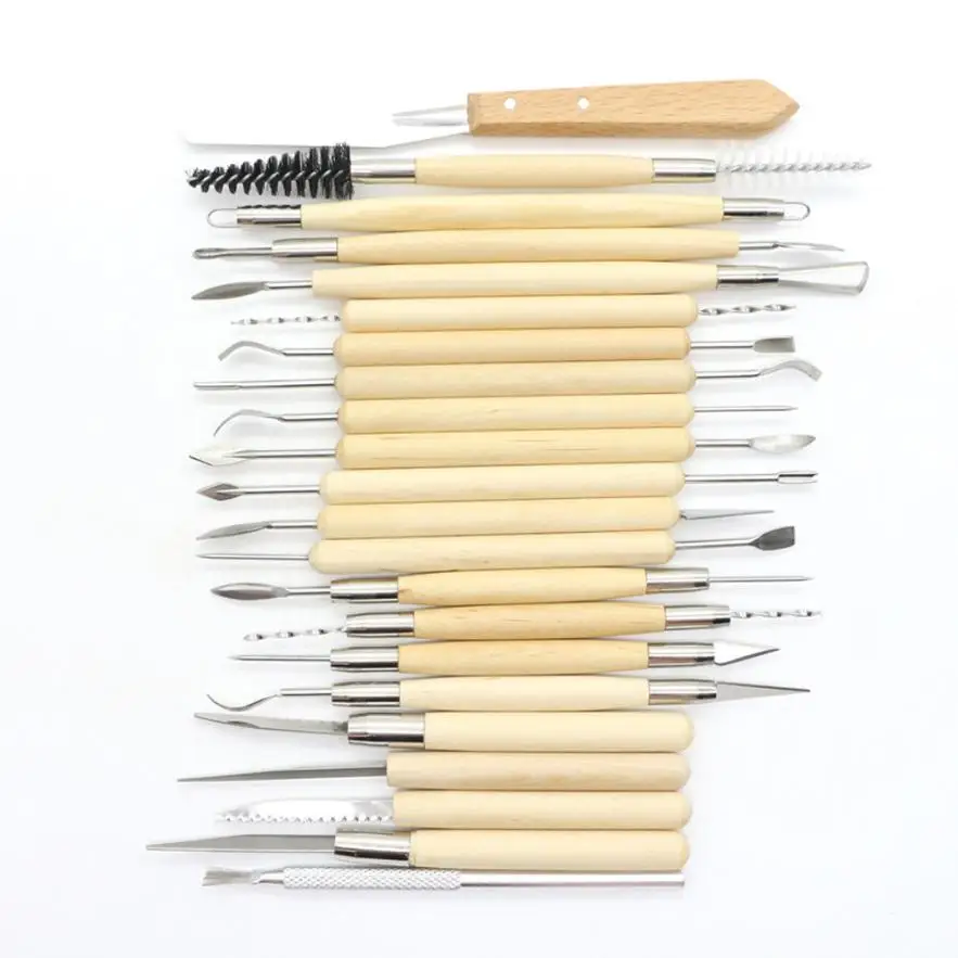 

NEW Fluffy Slime Pro Polymer Clay Sculpting Tool Set Wood Models Art Projects Pottery Pack of 22 Funny TOOLS Toy drop shipping