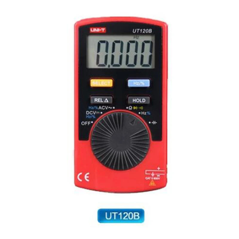 Коричневый UNI-T UT120B мини карманный цифровой мультиметр портативный вольтметр ручной мультиметр Ом Универсальный измеритель частоты AVO метр - Цвет: Коричневый
