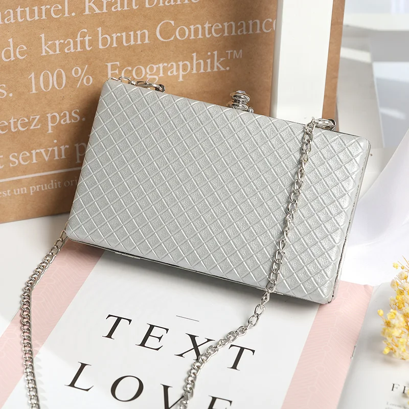 NYHED Women Small Flap Shoulder Bag Fashion Plaid Pu Chains Make Up Handbags Evening Bag NYHED Women Small Flap Shoulder Bag Fashion Plaid Pu Chains Make Up Handbags Evening Bag