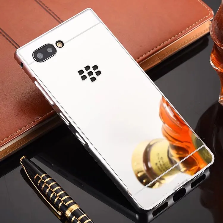 Роскошные зеркальные чехлы из розового золота для Blackberry Key 2, алюминиевая металлическая рамка, задняя крышка для Blackberry Key2