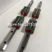 15 мм Тип 2 шт. HGR15 линейной направляющей Rail + 4 шт. каретка HGH15CA блоки для ЧПУ