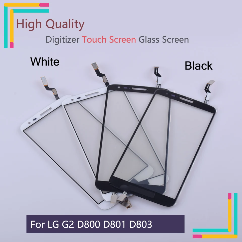 Новый D800 сенсорный экран для LG G2 D801 D803 дигитайзер сенсор внешняя Передняя