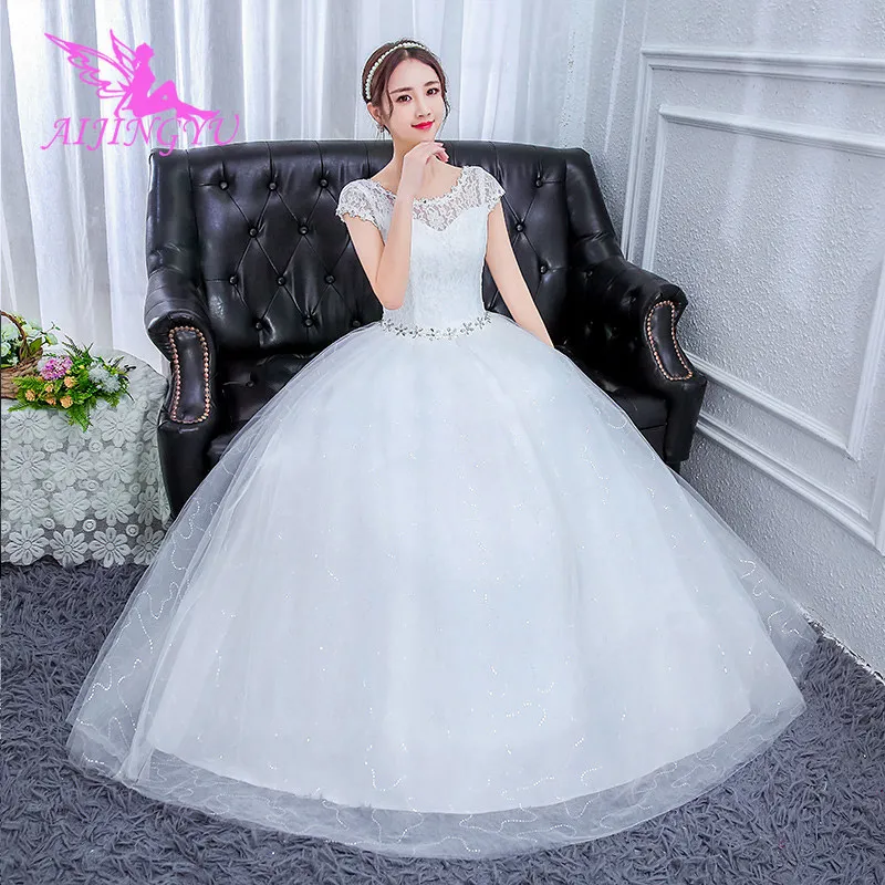 Vestido de Baile Rendas até Voltar Vestido de Casamento Aijingyu Beleza Personalizado Novo Venda Quente Barato Formal Vestidos Noiva Fu160 2021 1 Aijingyu 2021 2020 beleza personalizado novo venda