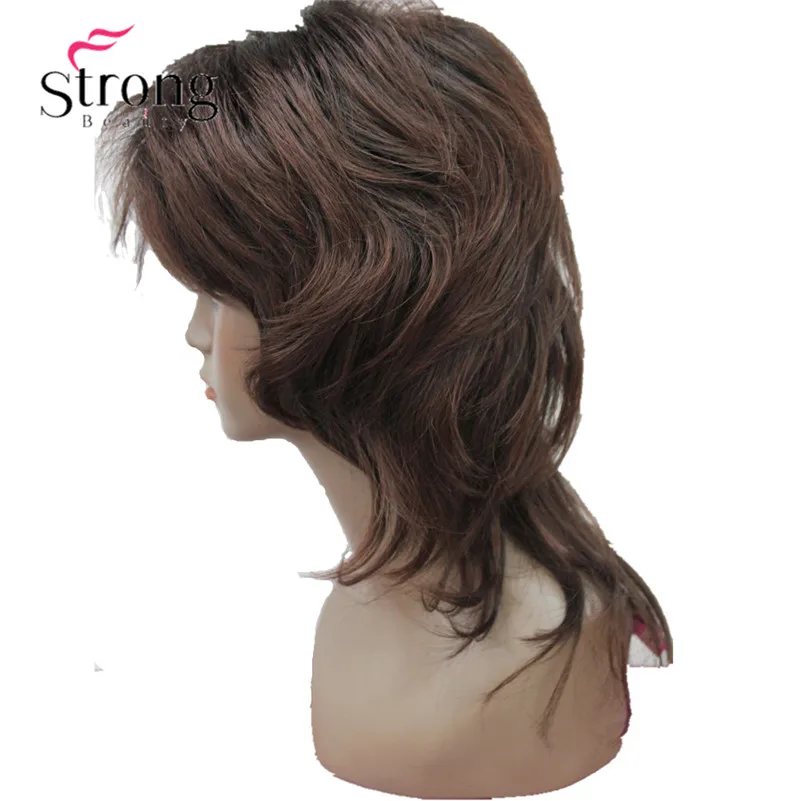 StrongBeauty женский слоистый парик из синтетических волос с темными корнями Омбре