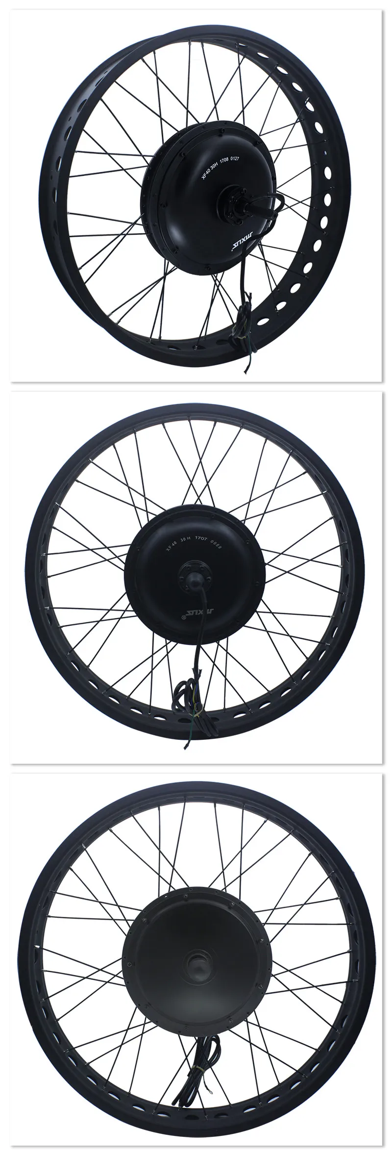 Discount Front Wheel Direct Drive motor 20" 26" MXUS XF40 48V 1000W Fat bike e-bike kit Electric bike conversion kit 7