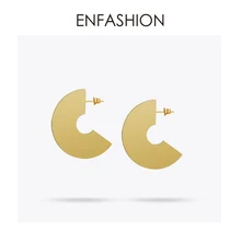 Enfashion панковские геометрические большие веерные серьги-гвоздики из нержавеющей стали матовые золотые серьги для женщин сережки oorbellen E5455