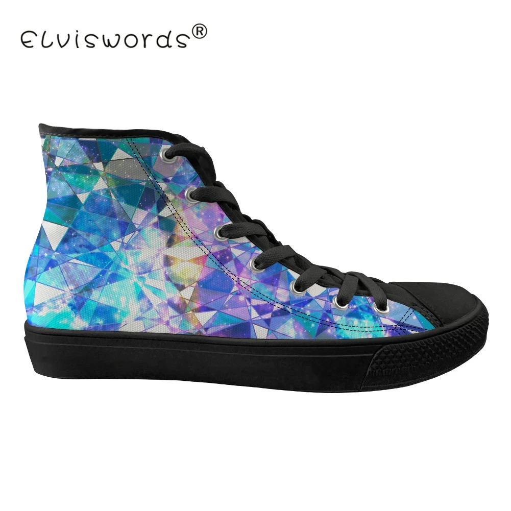 FORUDESIGNS Colorful Women Shoes Retro Casual Flat High Top Breathable