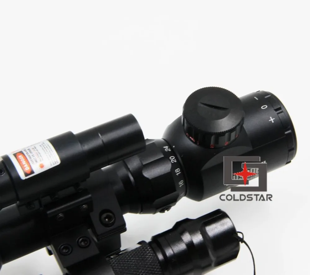 Air Comba Sight 6-24x50AOE xw/Laser& CREE T6 светодиодный фонарик для охоты 5-Mode C8 Факел вспышка оружие Свет Mira telescopica