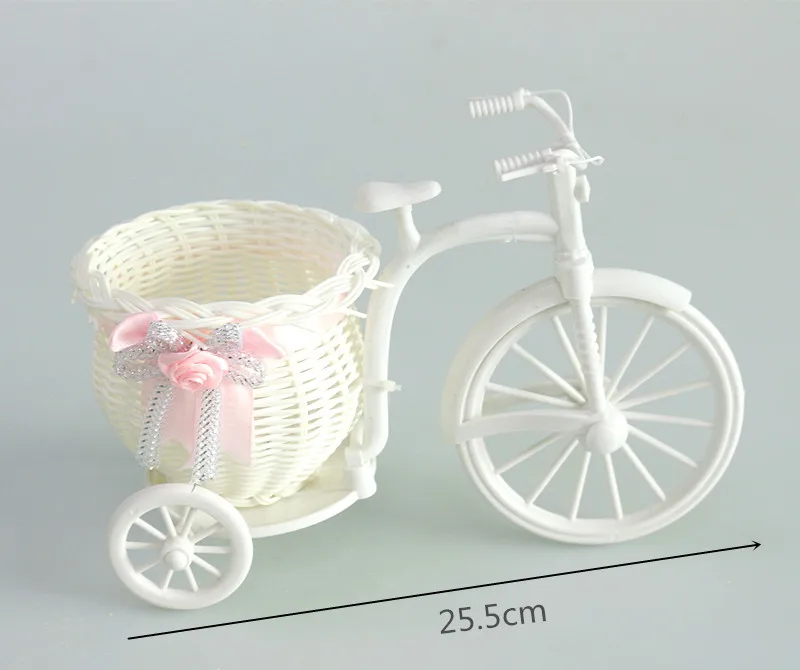 Flone Artificial Rose Flower Set Rattan Vase Simulated Flower Car Plastic Flower Bouquets For Indoor Household Decoration (1)