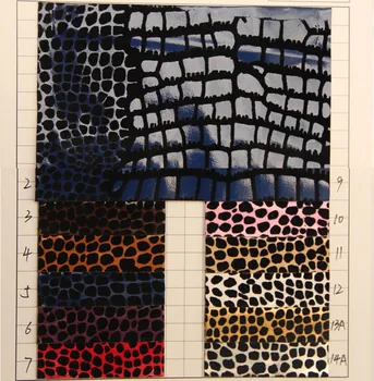 

soft fabric wholesale Flocking crocodile leather high quality synthetic PU leather aligator grain faux leather