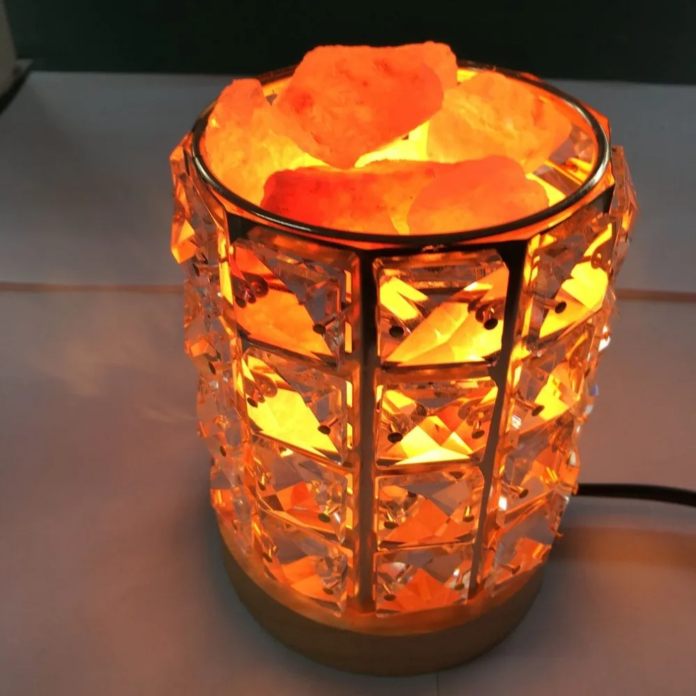 

ICOCO Healthy Life Himalayan Natural Crystal Salt Light Air Purifying Himalayan Salt Lamp Atmosphere Light With Wooden Base