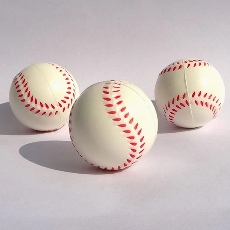 Mayitr 1Pcs Hand Wrist Exercise Stress Relief Squeeze Basketball Football Tennis Baseball Relaxation Soft PU Foam Ball