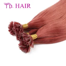 #35 New Red Nail U Tip Hair Fashion Hair star style free shipping100% virgin Human Hair hot selling U tip hair Extensions