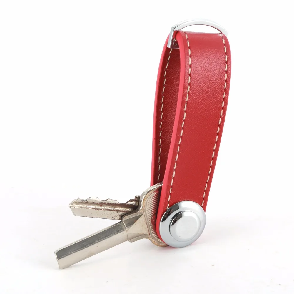 Nosii Portable Genuine Leather Smart Key Holder Wallet Compact Car Key