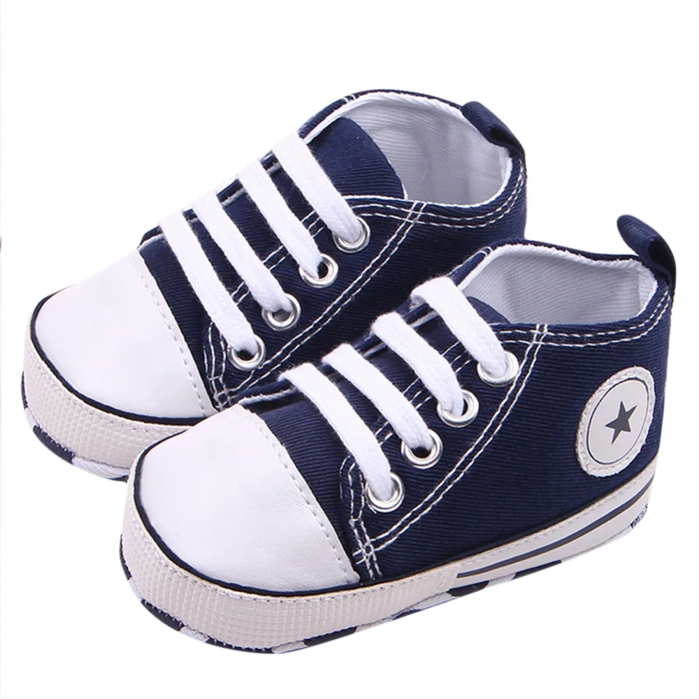 HOT Brand New Infant Baby Boys Girl Soft Sole Cute Canvas Shoes