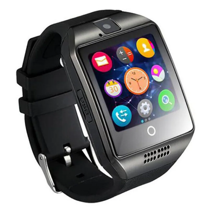 Bluetooth S018 Смарт-часы Relogio Android Smartwatch Телефонный звонок sim-tf Камера для IOS iPhone samsung Q18
