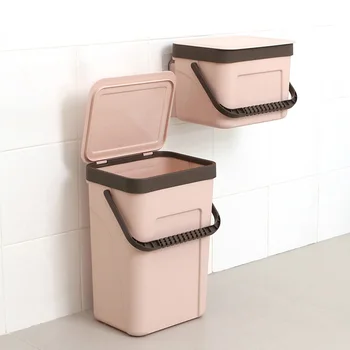 

Garbage Box Trash Bin Cabinet Door Hanging Storage Portable Plastic Kitchen Wall Mounted Debris Box Trash Bin Dustbin Gathering