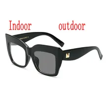 Женские фотохромные очки для близорукости, фоточувствительные очки хамелеон с антибликовым покрытием, меняющие цвет, рецептурные линзы, FML