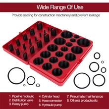 

419pcs Universal O Ring Metric Washer Seals Watertightness Assortment Kit for Automotive Mechanics O-ring Rubber Silicone Gasket