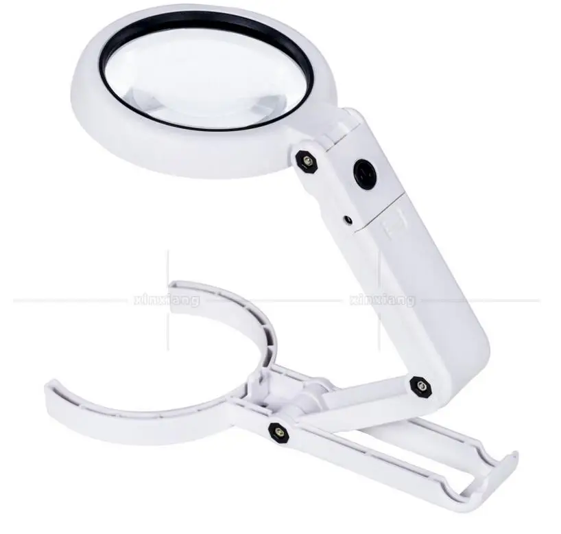

5X 11X Desktop LED Illuminated Handheld bracket type Desk Magnifier Foldable Table Magnifying Glass for Reading Cellphone Repair