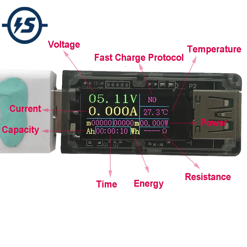 5v Usb Multifunction Meter Lcd Voltmeter Ammeter Battery Capacity