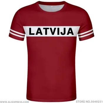 

LATVIA t shirt diy free custom made name number lva t-shirt nation flag republic latvija country College print photo red clothes