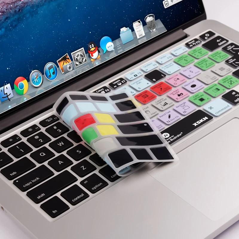 Xskn For Illustrator Macbookキーボードカバー Macbook Air 13 Pro Reina用aiショートカット機能ショートカットキーボードプロテクター Keyboard Protector Shortcuts Keyboardkeyboard Shortcut Aliexpress