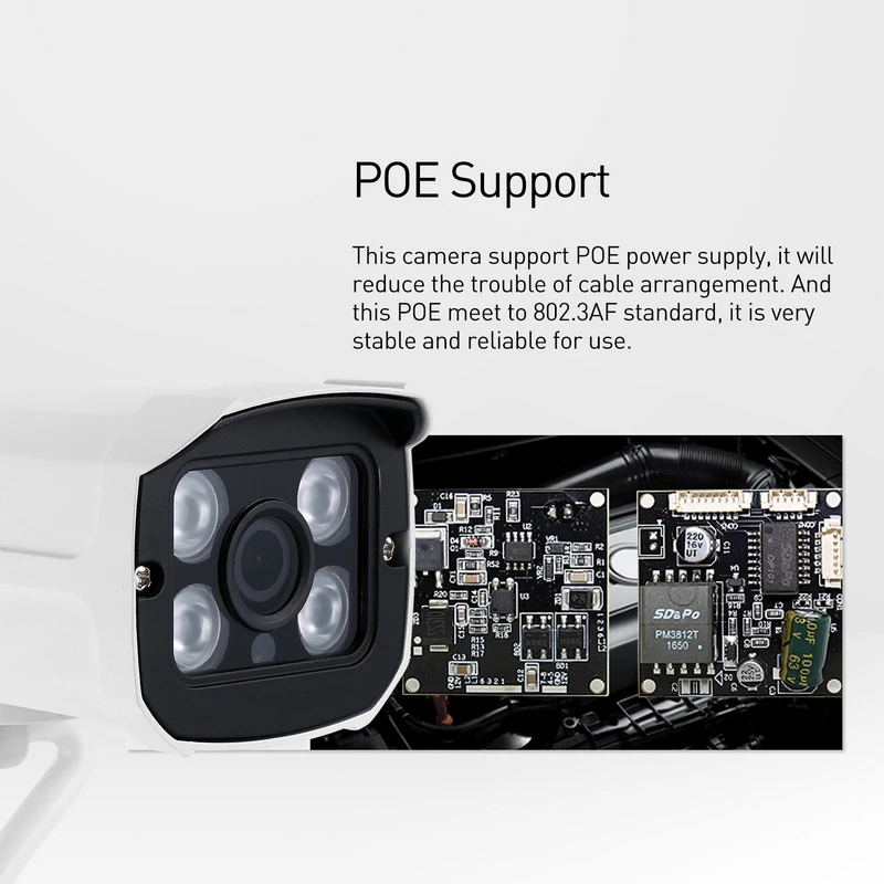 Водонепроницаемая POE 1080P 4 светодиодсветодиодный наружная IP камера