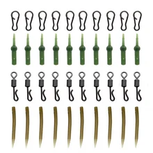 Гиена 40 шт./компл. для рыбалки на карпа, набор анти клубок чод Rig защитные рукава зажимов установки грубой Скорость ссылки защелками