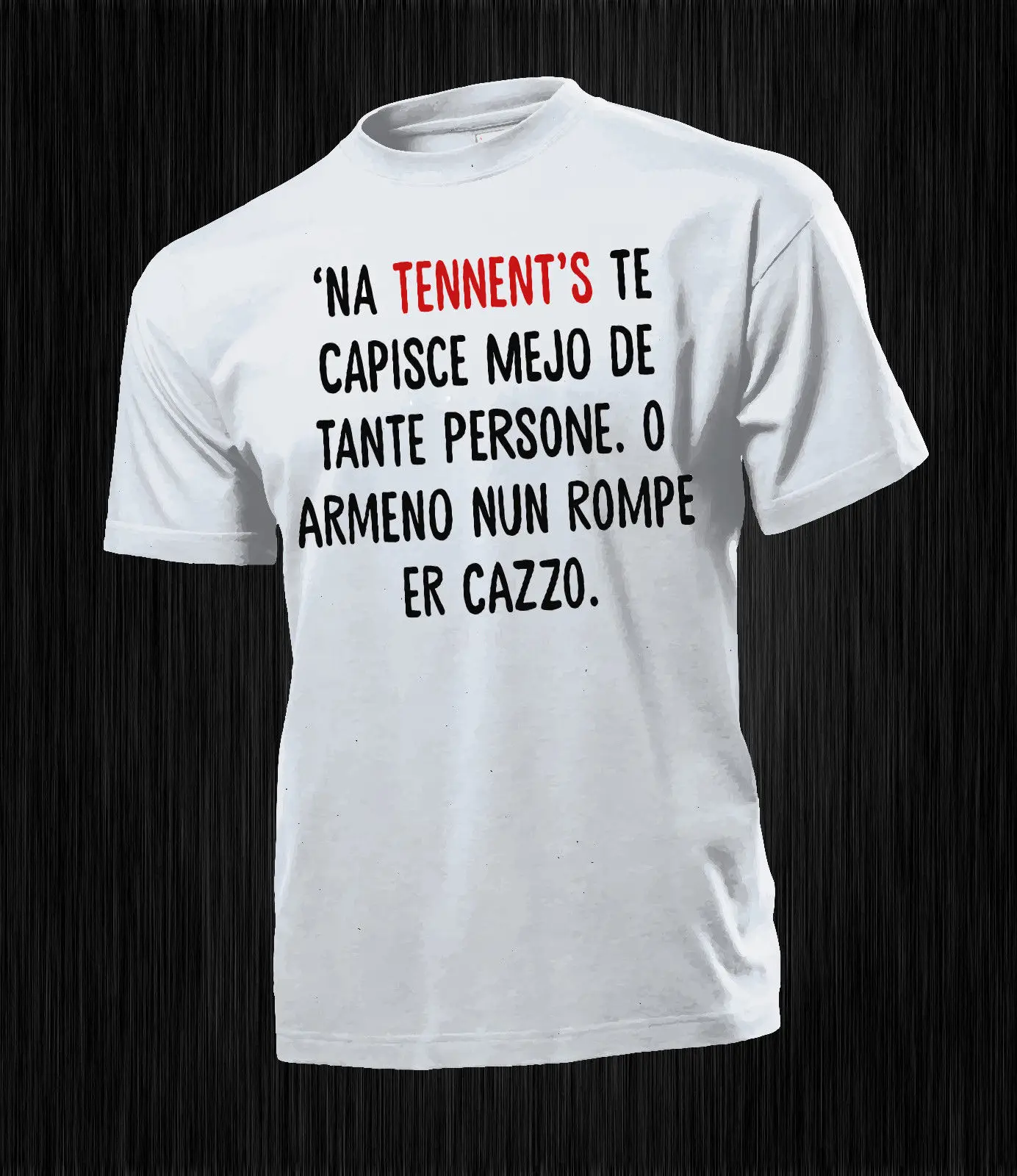 

2019 New Mens T Shirts T-SHIRT UOMO HAPPINESS REGALO ESTATE DIVERTENTE AFORISMI ROMANI TENNENT'S Print Round Neck Man