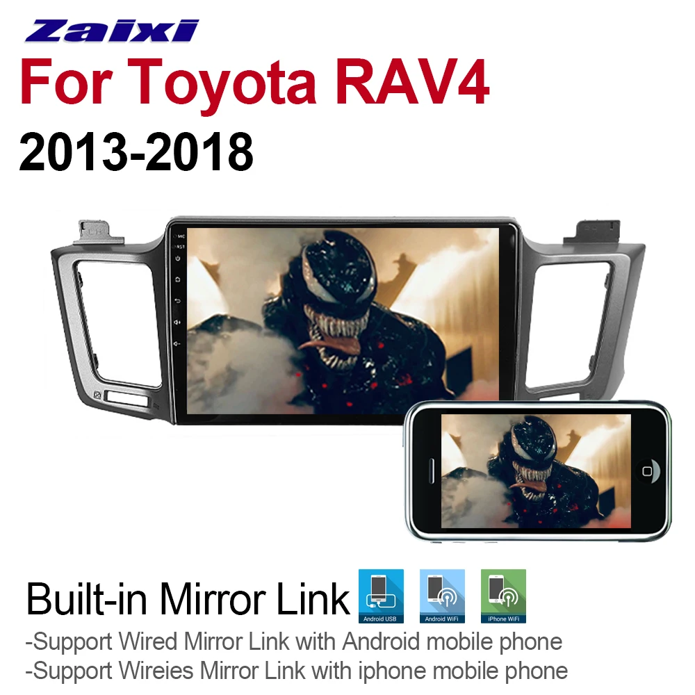 ZaiXi 2 Din Автомобильный мультимедийный плеер Android 9 авто радио для Toyota RAV4 2013~ DVD gps 8 ядер 4 Гб+ 32 Гб Bluetooth WiFi HD