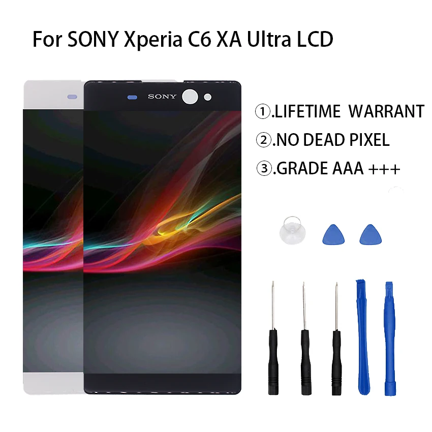 Оригинальный Для SONY Xperia C6 XA ультра ЖК дисплей кодирующий преобразователь