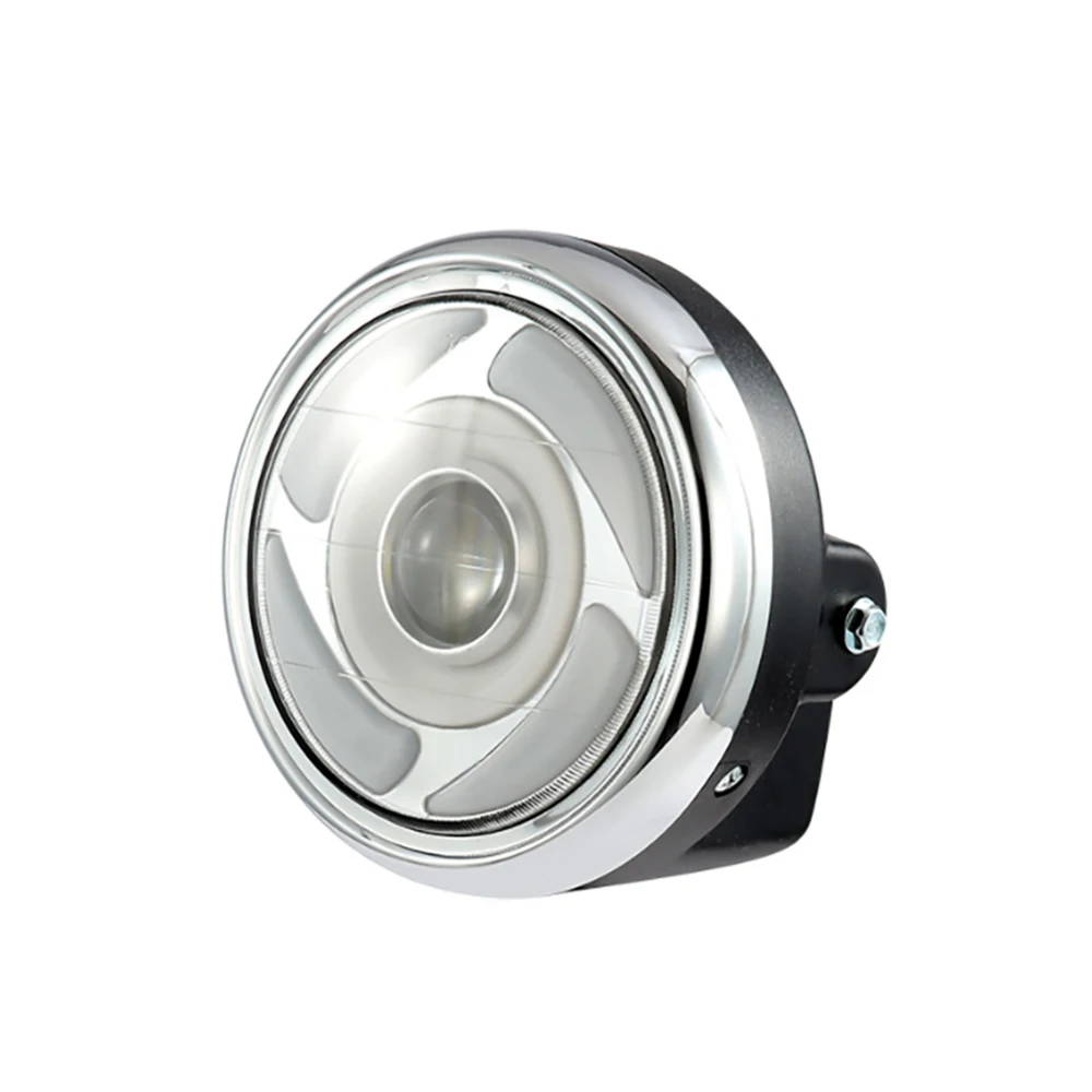 

Motorcycle LED Headlight 12-80V 30W Motorbike Off-road Vehicle Angel Eye Modified LED Headamp With High/Low Beam Accessories
