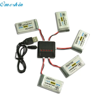 

OMESHIN Simplestone 5PC 3.7V 1200mAh Battery + 5 in 1 Charger For Syma X5 X5C X5SC RC Quadcopter 0313