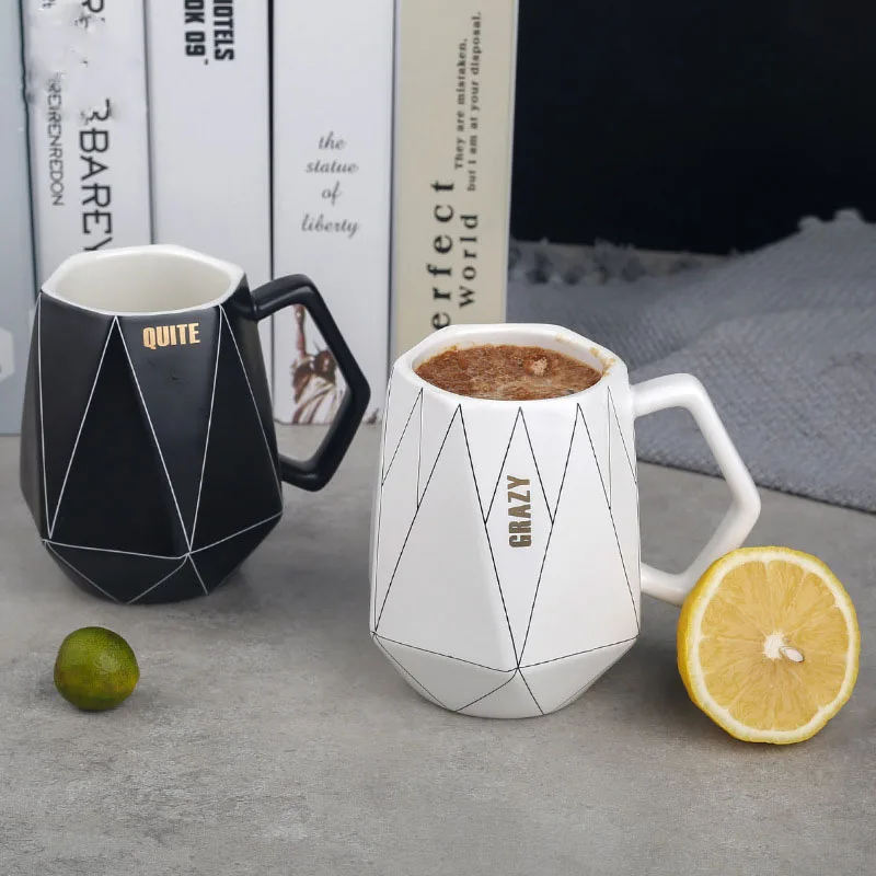 

ZOOOBE 480ML European Coffee Milk mugs Couple Lover's Gift Morning Mug Milk Coffee Tea Breakfast Porcelain Cup Drinkware
