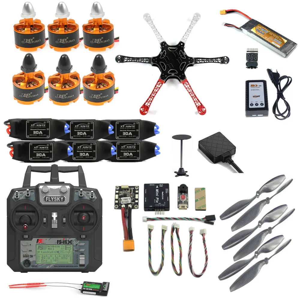 Pro DIY F450 F550 Drone полный комплект 2 4G 10CH RC гексакоптер Квадрокоптер Radiolink Mini PIX M8N GPS PIXHAWK