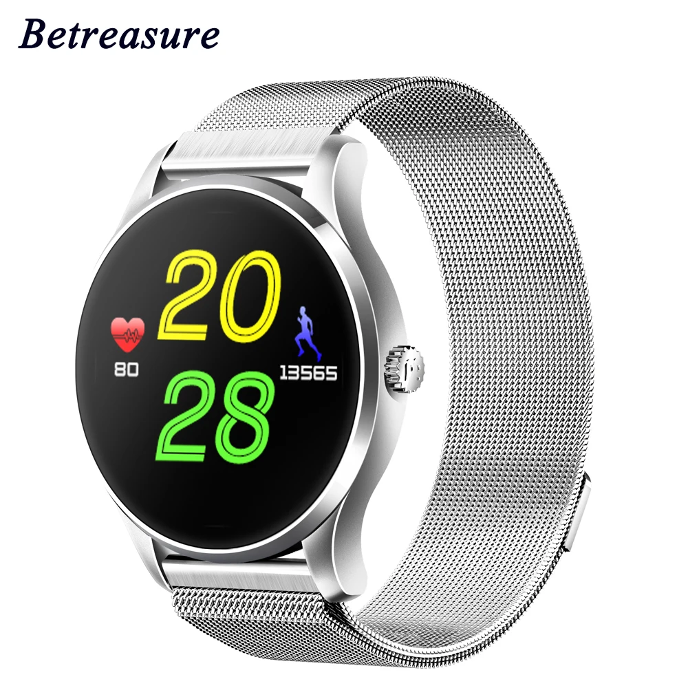 Betreasure K88 умные часы Bluetooth пульсометр IPSColor экран классические металлические