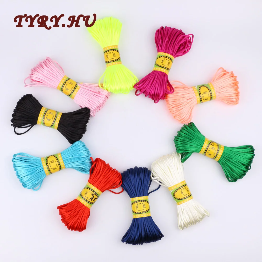

TYRY.HU 10Pcs 20M/Bundle 23Colors Soft Nylon Cord Solid Rope For Bracelet Necklace Pacifier Chain DIY Jewelry Making Accessories