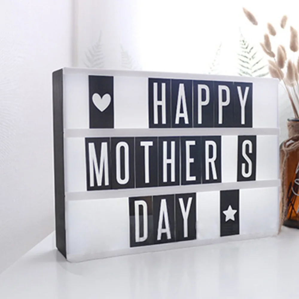 Generic DIY BLACK Letters Cards USB PORT Powered Cinema Lightbox A4 A6