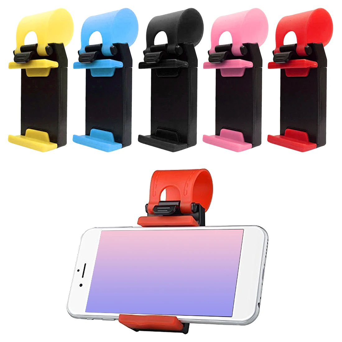

Universal Hands Free Mobile Phone Holder Mount Clip Buckle Socket On Car Bicycle Steering Wheel For Phone GPS cell phone charger