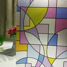 Красочные плед декоративные стекло плёнки, пятно непрозрачные защиты от уединения оконный плакат для ванная комната балкон, статический Н