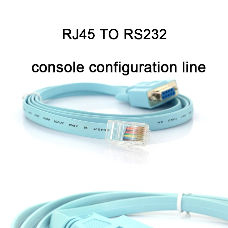 

2018 new RJ45 to RS232 CONSOLE Cable RJ45 to DP9 CABLE for Reebok, huawei,JUNIPER, 3COM routers, switches debugging