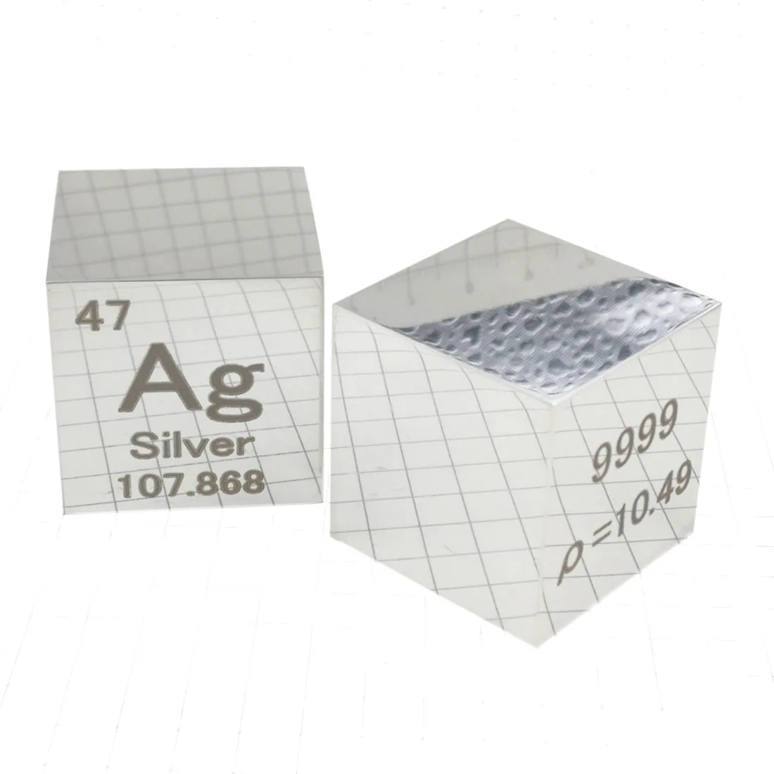  10 X 10 X 10mm Mirror Polish Argentum Cube Periodic Table Of Elements Cube(Ag≥99.9%) For DIY Resear