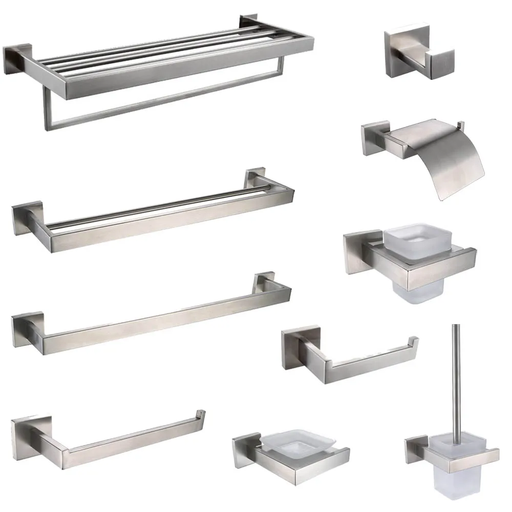 Leyden Brushed 304 Stainless Steel Wall Mounted Bathroom Accessories