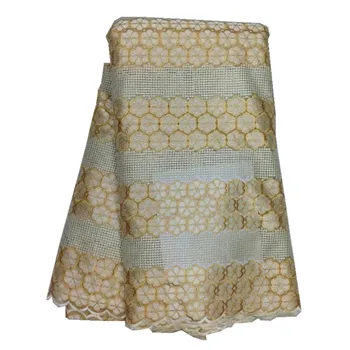 

Latest African Tulle French Net Lace with Stone Decoration for lady dress