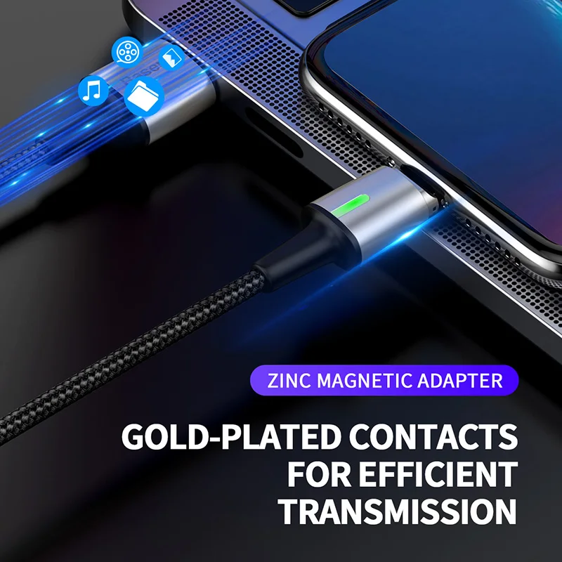 Магнитный кабель Micro USB Baseus для iPhone Samsung зарядный Type C адаптер зарядного устройства