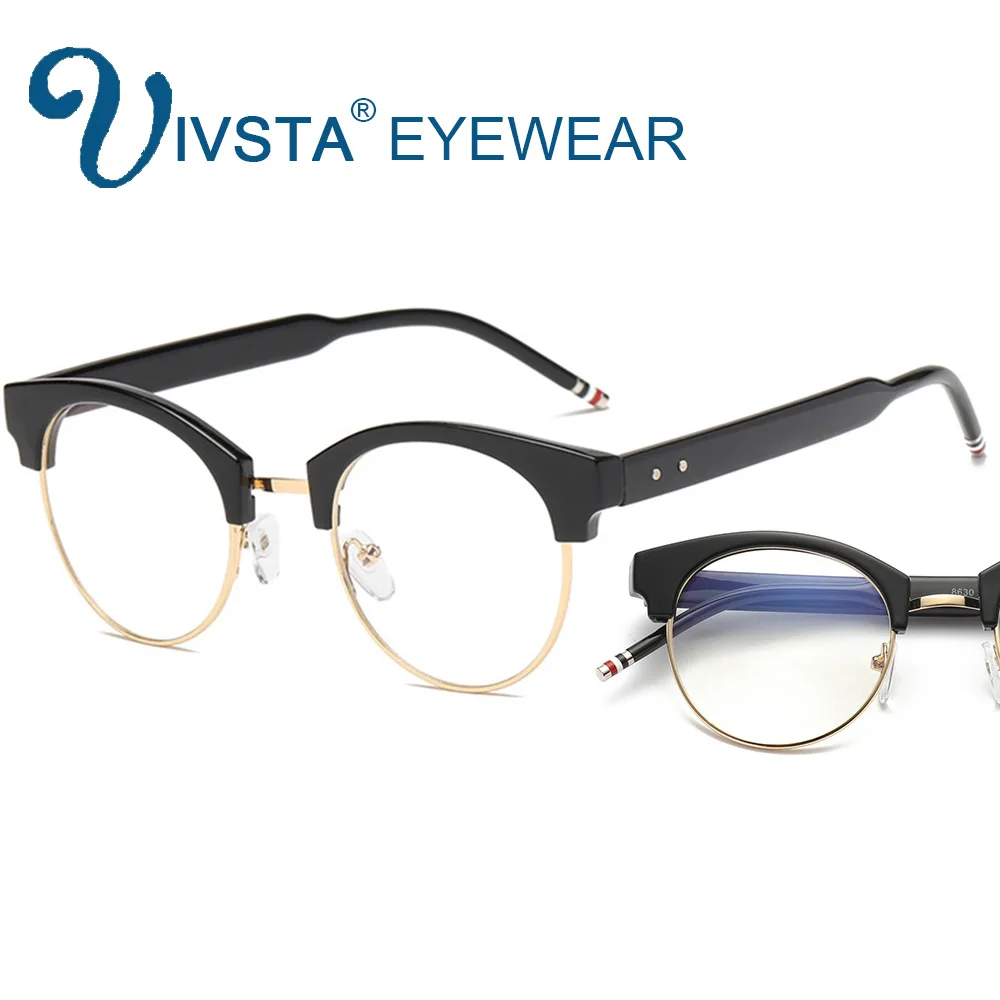 

IVSTA Anti Blue Rays Computer Glasses Men Gaming Glasses LOL Work Optical Frame Prescription Thom TB Brand Deisgner myopia 8630
