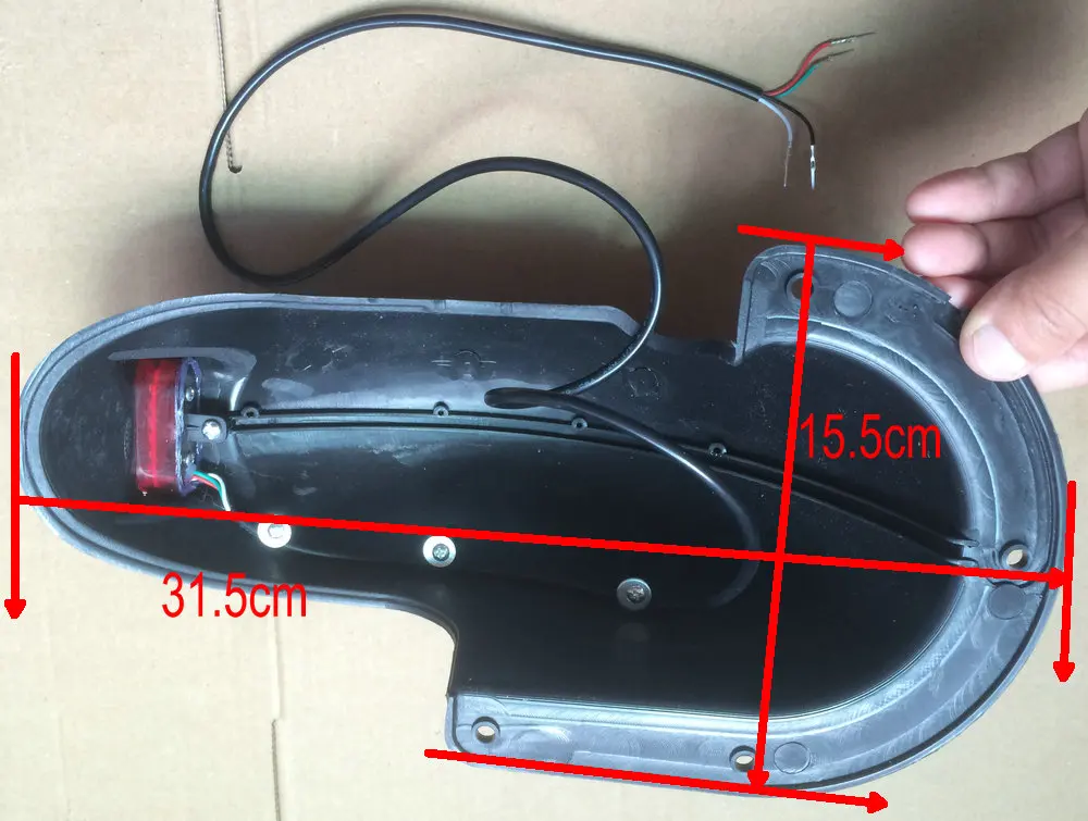 Tai светильник и брызговик 36v48v для электрического скутера 10 дюймов складной велосипед электрический велосипед ATV Педальный скутер задний светильник