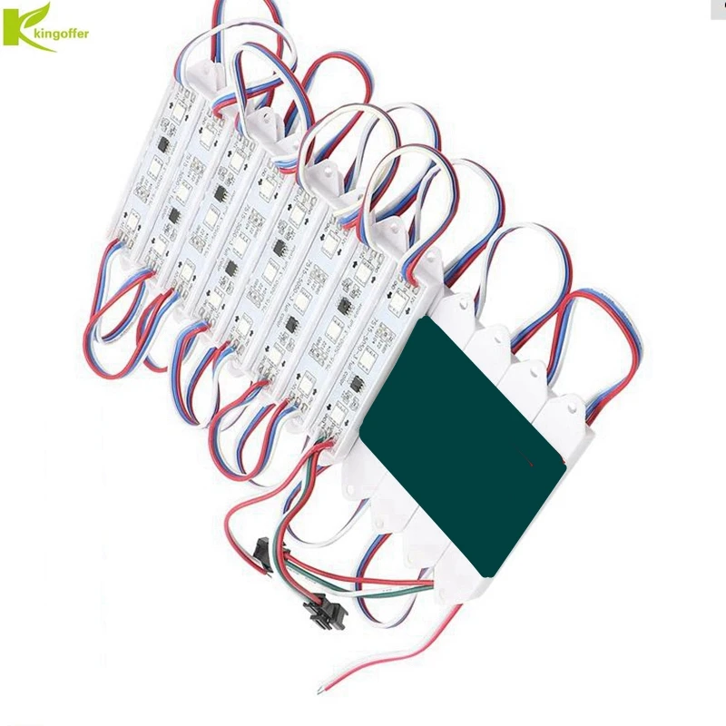 

Kingoffer 20PCS / Lot WS2811 DMX 3LED DC12V Garden Billboard Light SMD5050 RGB Waterproof LED Pixel Digital Module String Light